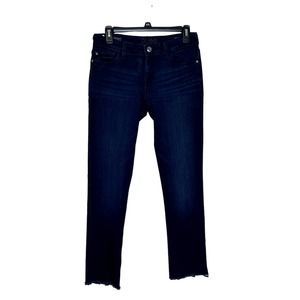 DL 1961 Women Jeans Pro 360 ‎ Nicky Cigarette Skinny Denim Raw Hem Blue Size 27